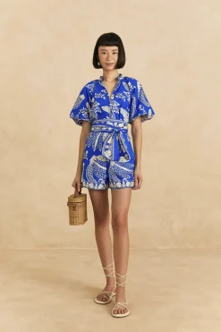  BLUE LACE BANANA ROMPER
