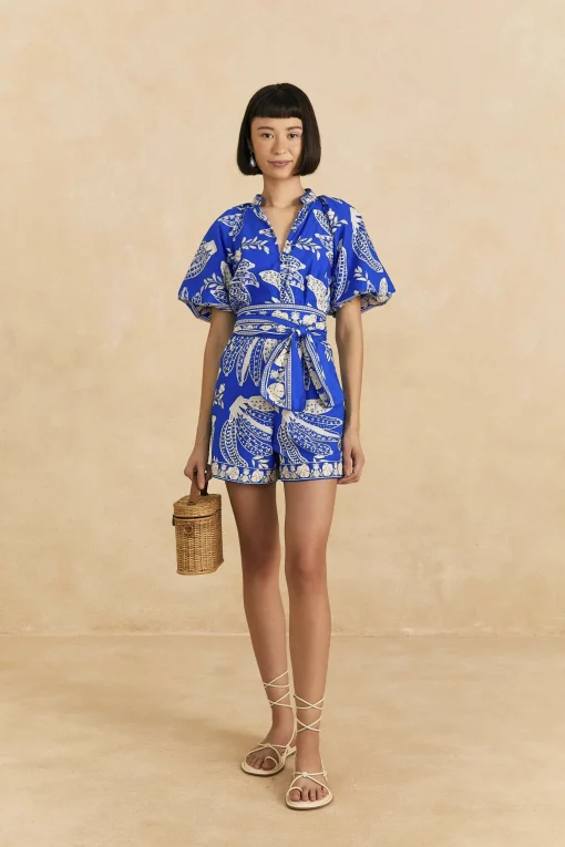  BLUE LACE BANANA ROMPER