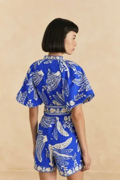  BLUE LACE BANANA ROMPER