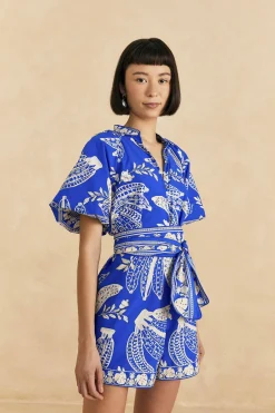  BLUE LACE BANANA ROMPER