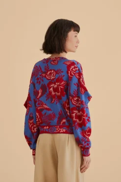  BLUE LACE GARDEN CARDIGAN