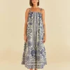  BLUE PINEAPPLE GARDEN MAXI DRESS