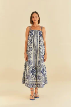  BLUE PINEAPPLE GARDEN MAXI DRESS