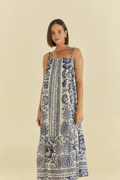  BLUE PINEAPPLE GARDEN MAXI DRESS