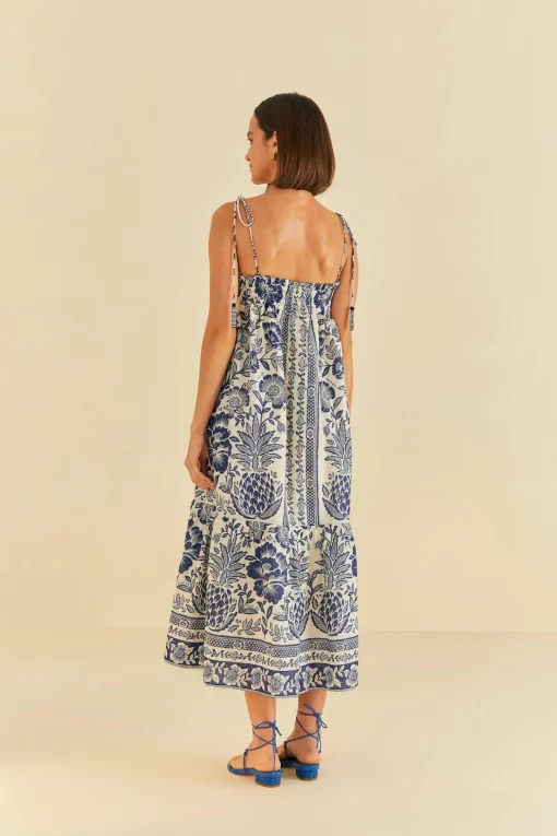  BLUE PINEAPPLE GARDEN MAXI DRESS
