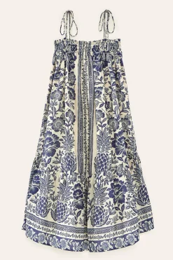  BLUE PINEAPPLE GARDEN MAXI DRESS