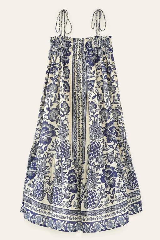  BLUE PINEAPPLE GARDEN MAXI DRESS