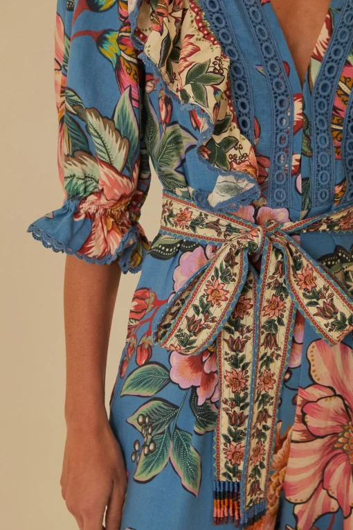  BLUE WONDERFUL BOUQUET LENZING™ ECOVERO™ EUROFLAX™ JUMPSUIT