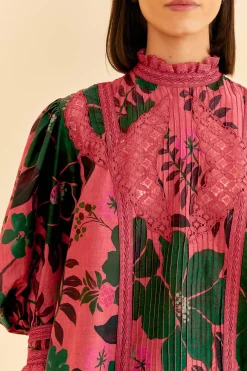  BLUSH FLORAL YARD BLOUSE