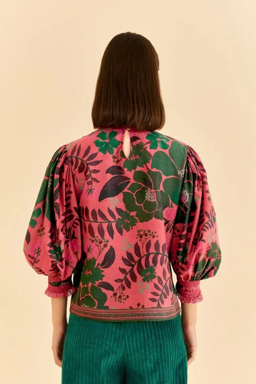  BLUSH FLORAL YARD BLOUSE