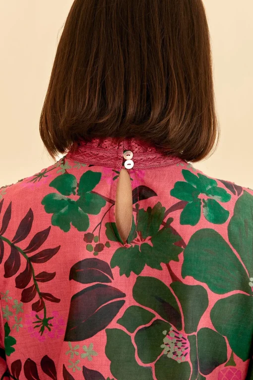  BLUSH FLORAL YARD BLOUSE