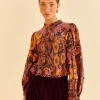  BLUSH GARDEN BLOOM SMOCKED BLOUSE