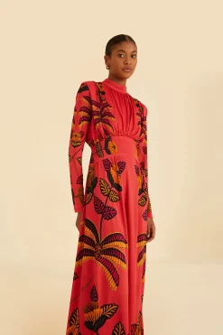  BLUSH LIVING BLOOM HIGH NECK MAXI DRESS