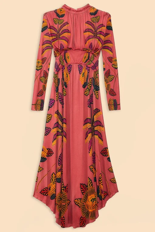  BLUSH LIVING BLOOM HIGH NECK MAXI DRESS