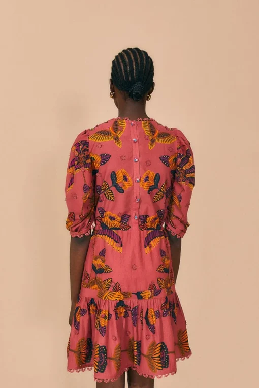  BLUSH LIVING BLOOM SHORT SLEEVE MINI DRESS