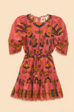  BLUSH LIVING BLOOM SHORT SLEEVE MINI DRESS