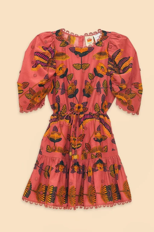  BLUSH LIVING BLOOM SHORT SLEEVE MINI DRESS