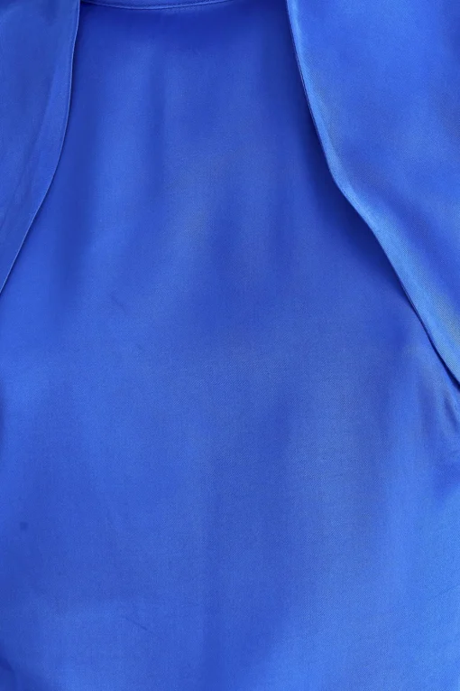  BRIGHT BLUE BACKLESS RUFFLE SLEEVE MINI DRESS