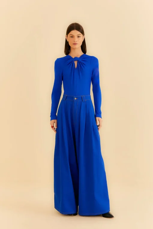  BRIGHT BLUE LONG SLEEVE BODYSUIT