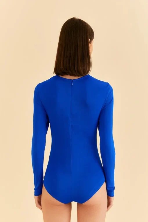  BRIGHT BLUE LONG SLEEVE BODYSUIT