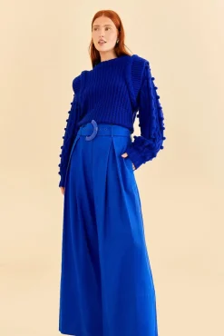  BRIGHT BLUE TAILORED PANTS