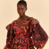  BROWN BRIGHT FLORA BLOUSE