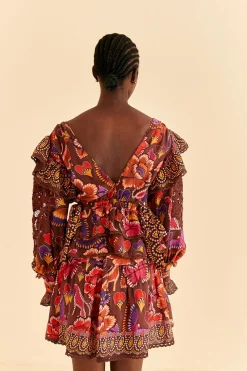  BROWN BRIGHT FLORA BLOUSE