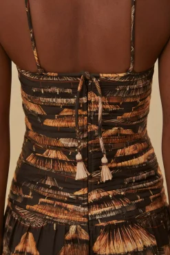  BROWN SHUHU MAXI DRESS SLEEVELESS