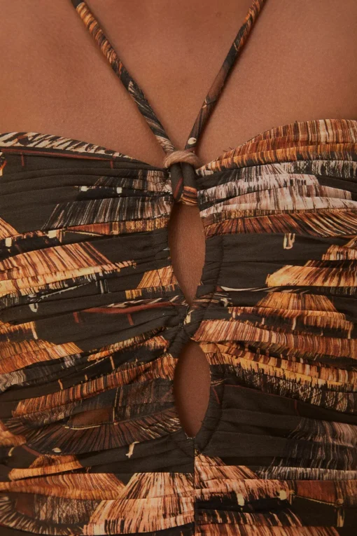  BROWN SHUHU MAXI DRESS SLEEVELESS