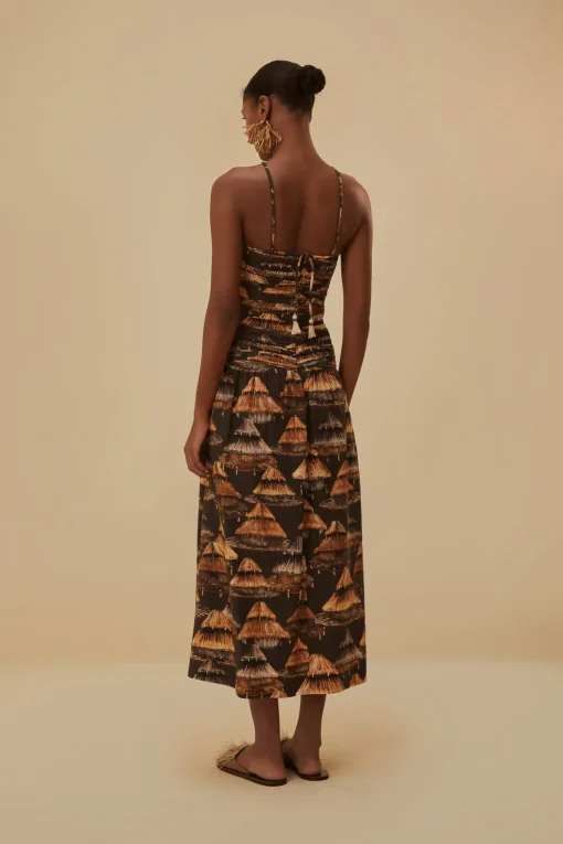  BROWN SHUHU MAXI DRESS SLEEVELESS