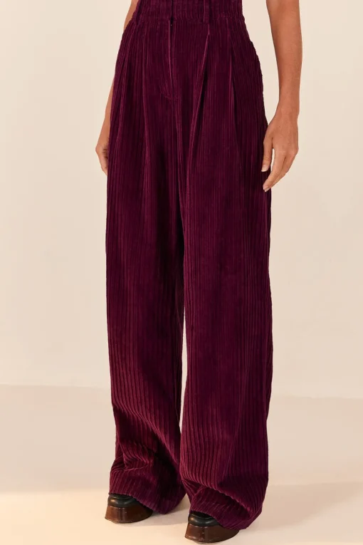 BURGUNDY CORDUROY PANTS
