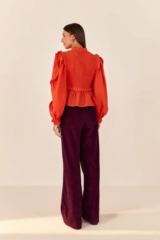  BURGUNDY CORDUROY PANTS