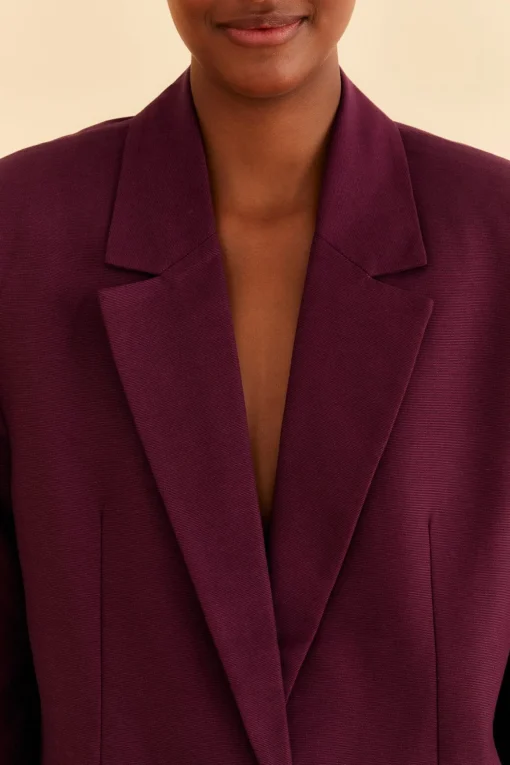  BURGUNDY STRAIGHT BLAZER