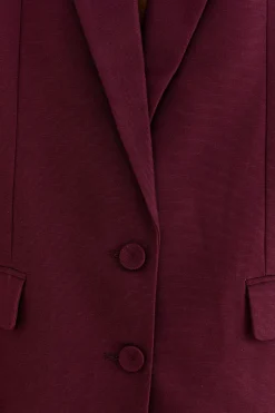  BURGUNDY STRAIGHT BLAZER