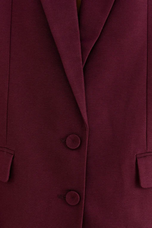  BURGUNDY STRAIGHT BLAZER