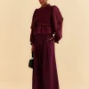  BURGUNDY TAILORED PANTS