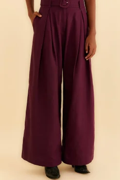  BURGUNDY TAILORED PANTS