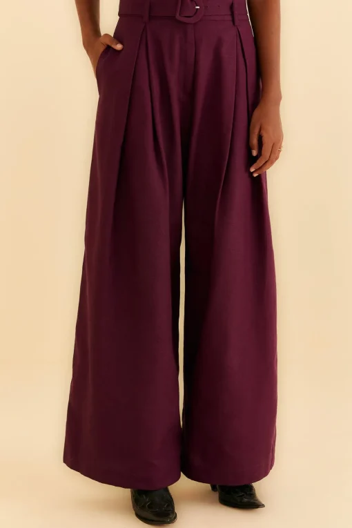  BURGUNDY TAILORED PANTS