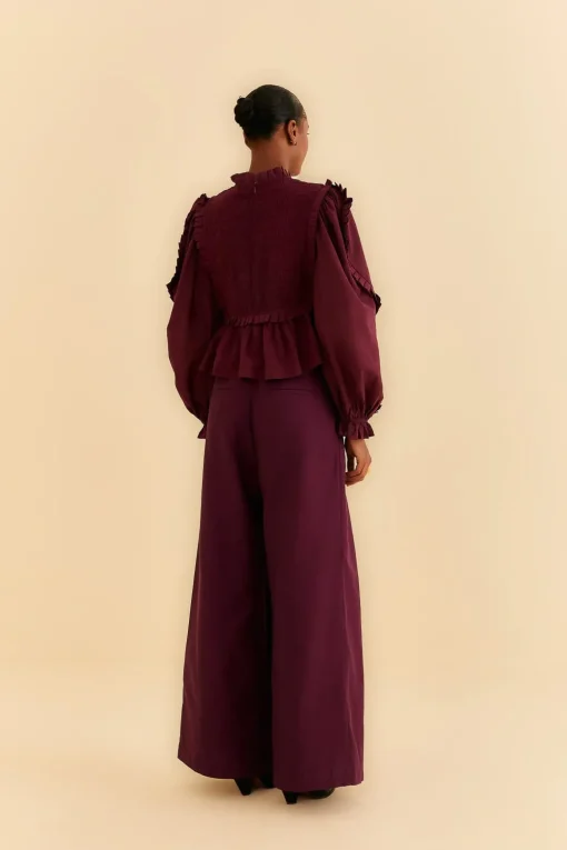  BURGUNDY TAILORED PANTS