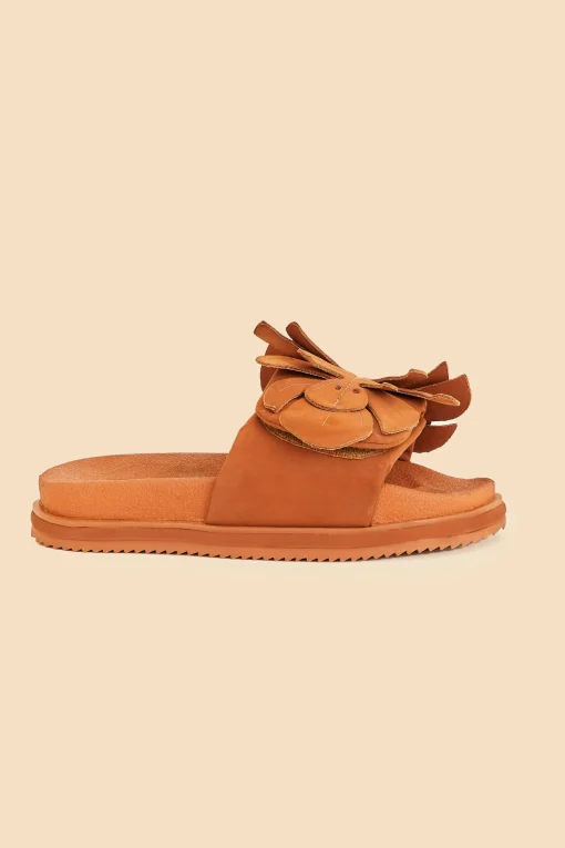  CARAMEL MONSTERA ANATOMIC SLIDE SANDAL