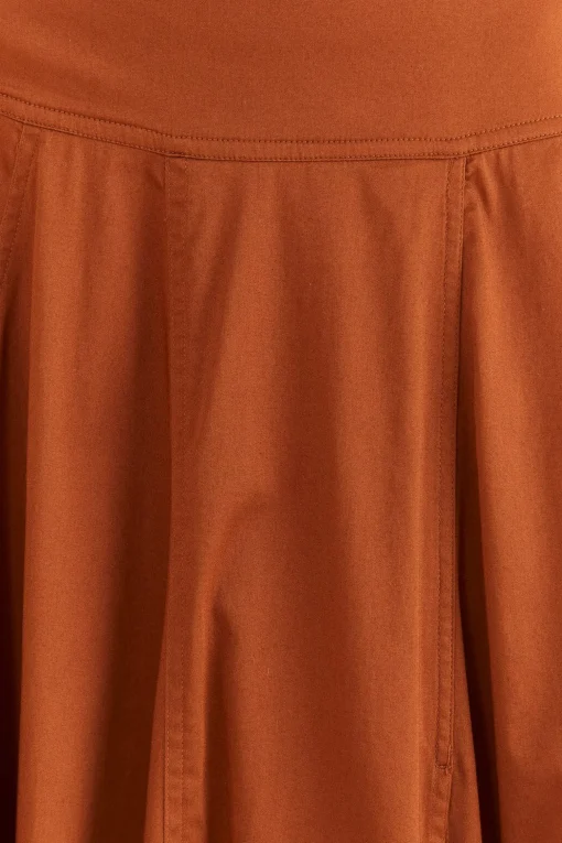  CARAMEL RUFFLE MAXI SKIRT