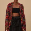  COLORFUL STRIPES KNIT CARDIGAN