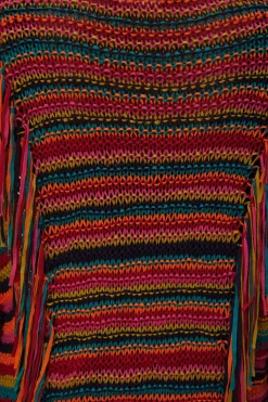  COLORFUL STRIPES KNIT CARDIGAN