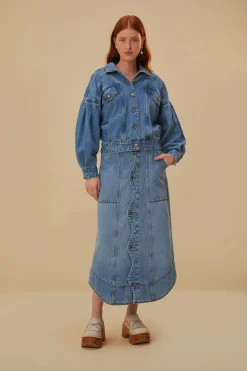  DENIM WAVE SKIRT