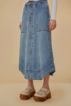  DENIM WAVE SKIRT