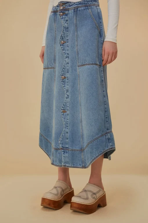  DENIM WAVE SKIRT