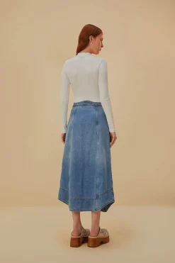  DENIM WAVE SKIRT