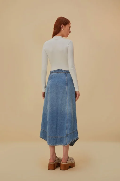  DENIM WAVE SKIRT