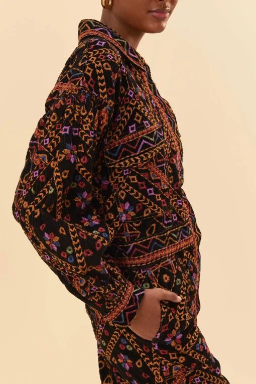  EMBROIDERED LONG SLEEVE JUMPSUIT