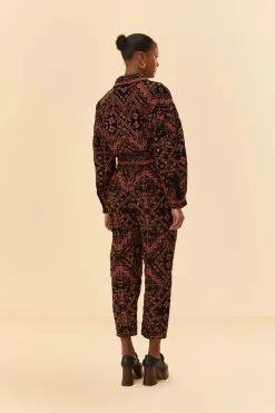  EMBROIDERED LONG SLEEVE JUMPSUIT